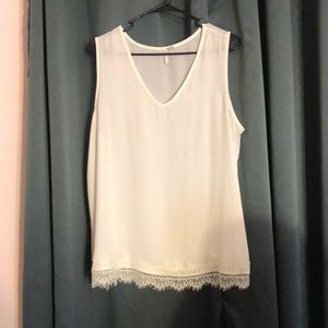 White Lace Tank Sz 18/20W